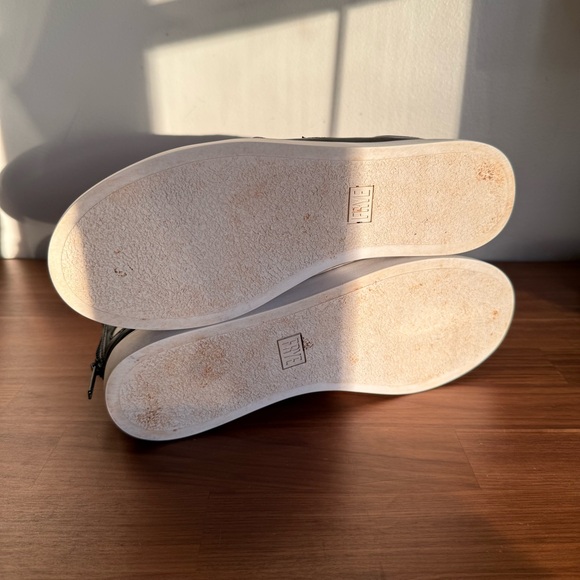 Frye Lena Floral High Too black leather sneakers, size 11 - Picture 9 of 12